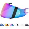 JQF Gear Visiera Casco Moto per Shark D Skwal D-Skwal 2 Spartan Carbon,Sostituzione della Visiera della Lente del Casco del Parabrezza del Motociclo per Il Casco Integrale (Arcobaleno)