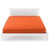 Irge Lenzuola sotto Singolo con Angoli Home Collection colorato 90x200 + 25cm Arancione