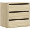 vidaXL Cassettiera Angolare Rovere Sonoma 60x41x58cm Legno Multistrato, Mobile con cassetti, armadietto con cassetti, portaoggetti con cassetti