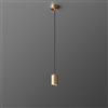 LJYKBFL Lampadario a sospensione a LED nordico da 5 W Lampadario a cilindro in rame Lanterna a tubo tondo Lampade a sospensione Faretto da incasso per interni Contatore Droplight Apparecchi di illuminazione