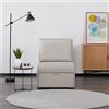 EVERGREENWEB MATERASSI & BEDS EVERGREENWEB - Poltrona Pouf Letto Singolo con Materasso, Prontoletto Salvaspazio pieghevole per Camera, Pouf poggiapiedi, Ottomano | Comodo Schienale e Tasca laterare | Sofy (Crema)