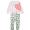 United Colors of Benetton Pig(Maglia+Pant) 3VD00P06Z Set di Pigiama, Rosa, 90 Bambina