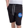 Cuba10 NASA - Pantaloncini Uomo Cotone Leggeri per Boxe, Running, Calcio, Tennis e Palestra - Bermuda Sportivi Estivi NBR02 (M, Nero)