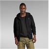 G-Star per uomo. [D16122-C235-6484] Felpa con cappuccio Premium Core con zip nera, Nero, Casual, Cotone, Manica lunga