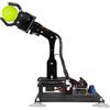 Adeept Kit braccio robot 5-DOF Robot 5Axis compatibile con Arduino IDE programmabile fai da te codifica STEM Robotica con display OLED Codice di elaborazione e tutorial PDF - Nero