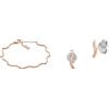 Skagen Collana e orecchini da donna Essential Waves, acciaio inossidabile tonalità oro rosa, set
