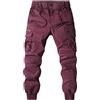 Generic Pantaloni da Trekking Uomo Lavoro di Sport Jogging Cargo Elasticizzati Leggeri Eleganti Laterali Trousers Casual Street per All'aperto