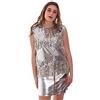 Pinko Top Donna Paillettes Argento 'CROSTATA' 40