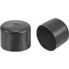 QUARKZMAN 2pz 60mm(2 3/8) Tappi Terminali in Gomma, Tappi Terminali in Vinile Rotondi Inserti in Plastica per Tubi, Recinzioni, Pali per Tubi, Mobili, Ringhiere, Grigio Scuro