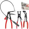 GOMETY Set di 3 pinze per tubi flessibili, pinze per fascette a molla, pinze per tubi con collo dritto, funzione di bloccaggio a cricchetto, set di attrezzi per riparazioni auto