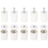 QUARKZMAN 10Pz Ferma Tapparelle plastica resistente da 28 mm, Tappi D'Arresto Tappo di Arresto per Tapparella in Plastica con Rondelle e Viti per Tapparelle Stecche per Tapparelle, Bianco