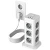 TESSAN 12 Prese Ciabatta Multipresa con USB, Multipresa Elettrica con Cavo 5M, Torretta Presa con USB C, Ciabatta Elettrica con Protezione Sovratensione