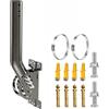 PRUBOVI Supporto Antenna J-Pole 33 cm, Palo in Metallo Rinforzato Ø35 mm, Staffa per Parete Grondaia Tetto, per Access Point WiFi Bridge, Router, Ripetitore e Stazione Meteo