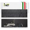 new net - Tastiera Compatibile con Notebook HP Zbook 15 G5 15 G6 17 G5 17 G6 [Frame Grigio Scuro - Trackpoint - Retroilluminata - Layout ITA]