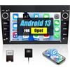 SIXWIN 1+32G Android 13 Autoradio per Opel Corsa d/Astra h/Zafira b/Meriva con Bluetooth, 7 Pollici HD TouchScreen Schermo Navigatore con Mirror Link WiFi Navi FM RDS USB Bluetooth