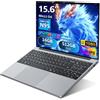 AUKABREX Win11 Notebook, 15.6 Pollici PC Portatile 16GB RAM DDR4 512GB SSD, 180° Flip FHD 1080P Laptop Office 365, Celeron N95 CPU, Webcam/BT4.2/USB3.0, Tastiera Retroilluminata/Sblocco Impronta Digitale