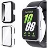 Natbok 2 Pezzi Custodia Cover per Samsung Galaxy Fit 3 Pellicola Protettiva Vetro Temperato,PC AntiGraffio Protettiva Custodia Antiurto Sottile per Samsung Fit 3 Cover