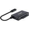 TooQ TQHDA-02C docking station per unità di archiviazione USB 3.2 Gen 1 (3.1 Gen 1) Type-C Nero