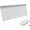 Logitech MK470 Kit Mouse e Tastiera, Layout Italiano Qwerty (SLIM WRLS. KEYB.MOUSECOMB MK470 - OFFWHITE ITA MEDITER) - Versione