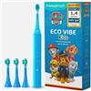 happybrush Spazzolino elettrico per bambini - La grotta dei leoni - Vincitore del test * - Spazzolino da denti per bambini in design Paw Patrol - Include 4 testine di ricambio, batteria da 4
