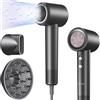 Ailomie Asciugacapelli Ionico con Diffusore, Phon da 200 Milioni di Ioni Negativi, Motore Brushless 110.000 giri/min, 1600W, Asciugacapelli Potente Ad AltaVelocità Silenziosoe
