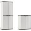 Keter Armadio alto+basso KETER Jolly alto L68xH166xP39 cm basso L68xH87xP39 cm 4 ante bianco per interno / esterno