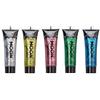 Moon Glitter - Gel glitter fine classico - 12ml - Set di 5 colori - Pittura Viso Glitter