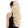 WIG ME UP - N1095-V-613 Toupet Coda di cavallo Estremamente lunghi e Voluminosi Ricci Biondo platino 65 cm