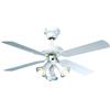 Farelek Maldives - Ventilatore da soffitto, diametro 107 cm, colore: Bianco