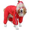 Generic Impermeabile per cani con cappuccio, Impermeabile per cani con gambe - Impermeabile multiuso per animali domestici con cappuccio - Vestiti per animali alla moda per camminare, correre, vestiti