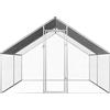 Ksodgun Gabbia esterna di Pollo 2.75x4x1.92 m Recinzione in Acciaio zincato Anatra Coniglio Gatto Crate Parco