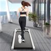 Shiyinge Tapis roulant elettrico portatile, 600 W, macchina per esercizi sotto la scrivania, elettrica, pieghevole, per la casa, motorizzata, per il lavoro, per il pavimento (bianco)