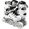 Scale Sports - Pattini in Linea Regolabili con Ruote Luminose per Bambini e Adulti - Pattini a Rotelle per Bambini (Bianchi) - Taglia M (UK 2-4.5 / EU 34-37)