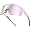 MIAROZ Occhiali da sole da cricket uomo e donna: occhiali sportivi avvolgenti con montatura in TR90 - occhiali da sole con visiera con protezione UV400 per ciclismo e golf (Rosa)