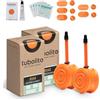 Tubolito Road - Tubo 700C x 18-32 mm, leggero, forte e compatto, compatibilità con cerchioni e freni a disco, 2 protezioni antiforatura (700 x 18-32 mm, valvola Presta da 60 mm (confezione da 2)