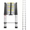 Feidak Scala telescopica 2,6M/3,2M/3,8M/4,4 m, in alluminio, pieghevole, multifunzione, antiscivolo, estensibile, scaletta a pioli, portatile, scala scorrevole leggera, portata 150 kg