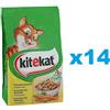 KITEKAT cibo secco per gatti con pollo e verdure 14x300g