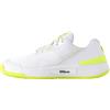 Wilson Intrigue PRO OZ, Scarpa da Tennis Donna, White/Safety Yellow/Navy Blazer, 43 1/3 EU