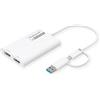 ROLINE MultiDisplayLink Adattatore USB tipo A+C - 2 X HDMI, Multi-Stream 4K