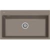 Plados Lavello Cucina 1 Vasca da Incasso Larghezza 86 cm materiale Ultragranit colore Tartufo UG72 - LX8610 Serie Lux