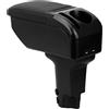 ZENVI Braccioli Compatible with Fiat 500 Braccioli 2016-2024 Console Centrale Organizer Immagazzinaggio Scatola Utilizzabile Per Autisti Supporto Gomito Doppio Spazio Archiviazione(Stile Nero)