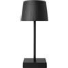 Lemag srl - Lampada da Tavolo LED Senza Fili Ricaricabile, Touch Dimmer, 3 Temperature Colore, Lunga Durata, USB, per Interni ed Esterni, Design Nero