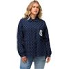 Ulla Popken Camicia con Tasca applicata Donna, Nero, 48/50 IT