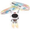 Keenso Giocattolo Spaziale Volante per Bambini, Giocattolo Drone Robot RC con Illuminazione a LED per Regali per Bambini (Bianco)