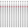 sourcing map 13 punte diamantate da 200-230 con testa a sfera da 1,5 mm, gambo da 2,35 mm, lunghezza 1,5 mm, punte rotanti per pietra, ceramica, vetro, smerigliatura, lucidatura