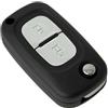 OcioDual Chiave a 2 Pulsanti Compatibile con Renault Clio Kangoo Master Modus Trafic Twingo Wind, Guscio Telecomando a Distanza, Cover Auto Sostituzione Custodia Fob di Ricambio Shell Case