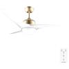 Cecotec Ventilatore da Soffitto con Luce EnergySilence Aero 560 GoldWhite. 62 W, Diametro 132 cm, Lampada a LED, Telecomando, Timer Fino a 8 Ore, 3 Velocità, 3 Pale, Estate/Inverno