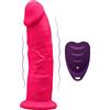SilexD Model 2 Vibrating Premium Silicone Dual Density Dildo 7" with Remote Pink