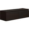 LBSIGN Mobile TV Sospeso 100 cm 2 Ante A Ribalta Nero Opaco Lume