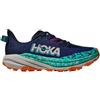Hoka Speedgoat 6 Blu Verde Arancione - Scarpe Trail Running Donna EUR 36 2/3 / US 5.5